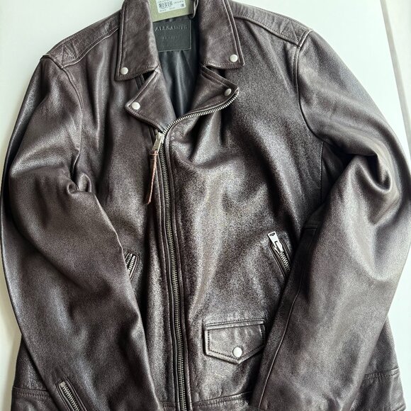 Men’s ALLSAINTS Tyson Leather Biker Jacket XXL - Picture 7 of 7